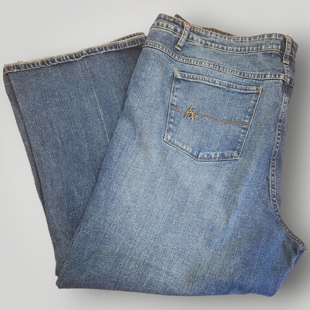 Ashley Stewart Jeans Women's PLUS PETITE 26P Medium Wash Bootcut STRETCH Denim